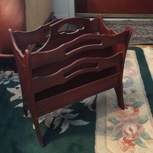 Midcentury Butler 700 wood magazine rack
